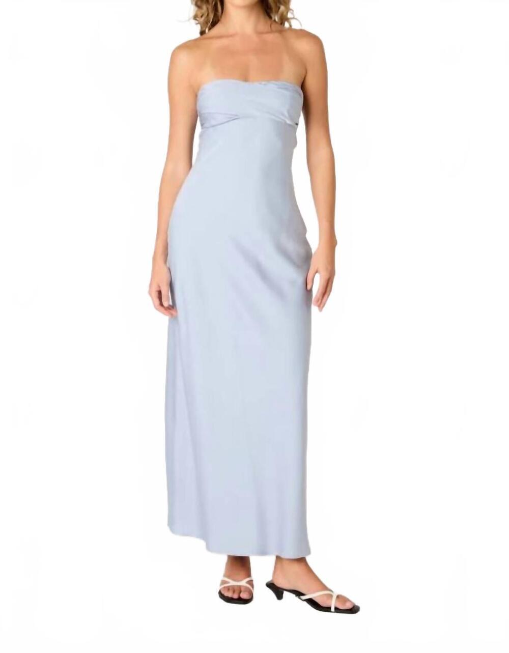 NEW NIA tana strapless dress in pale  blue